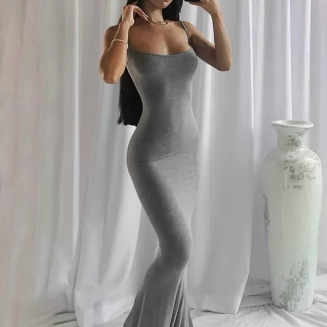 Sleeveless Backless Slim Maxi Dress
