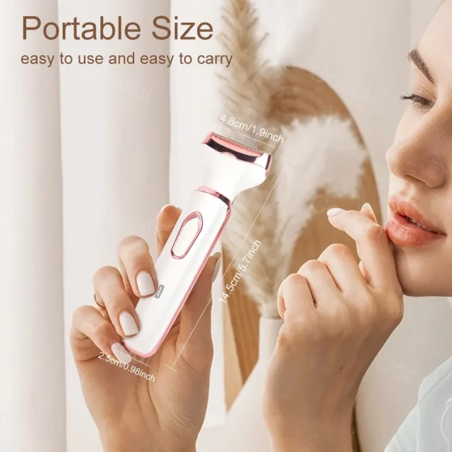 4 in 1 Women Body Hair Removal Shaver Underarm HairLeg Hair Sensitive Area Razor Trimmer Epilator