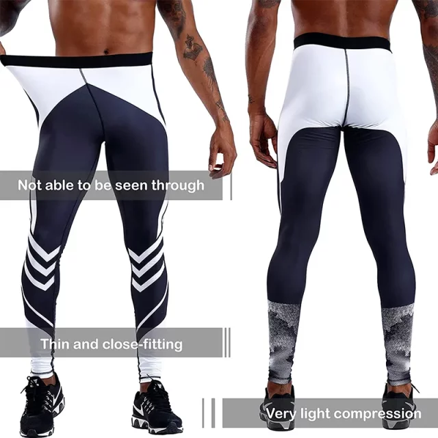 Men's Compression Leggings, Quick-drying Sports Gear, Jogging Pants, Rash Guard Protection.