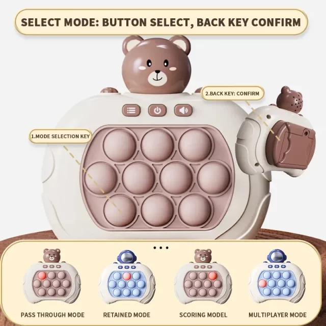 Pop up Quick Push Bubbles Game Machine Cartoon Fun Whack-A-Mole Squeezing Toys