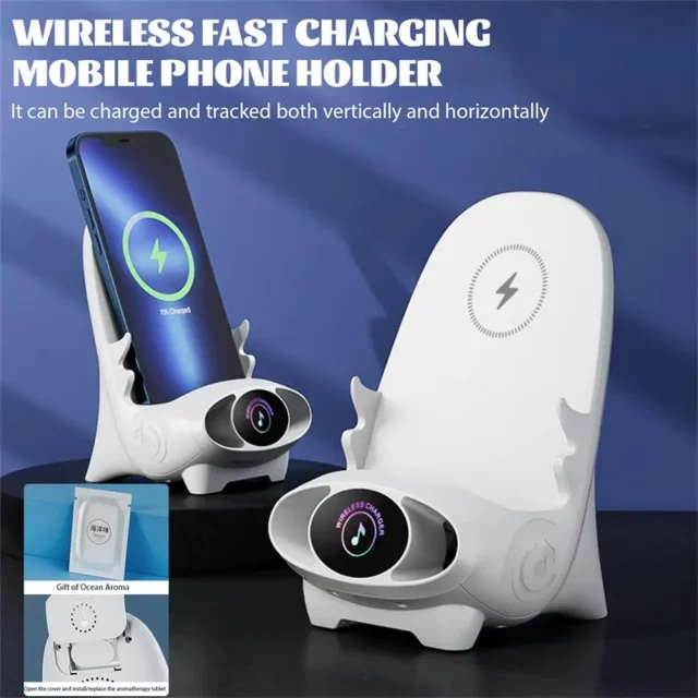 Wireless Fast Charging Mobile iPad Android Stand with speaker.